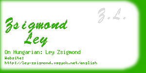 zsigmond ley business card
